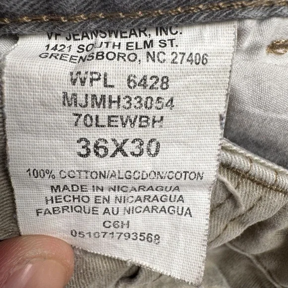 Wrangler WRG Jeans Co Mens Cargo Pants Khaki Tan 36x30 Utility Workwear Pockets - Picture 4 of 8